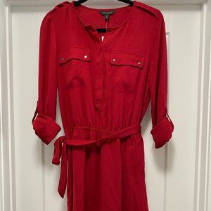 Banana Reupblic NWT Long sleeve work dress in red